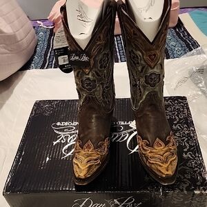Dan Post Multicolor Embroidered Cowboy Boots NEW IN BOX 8.5